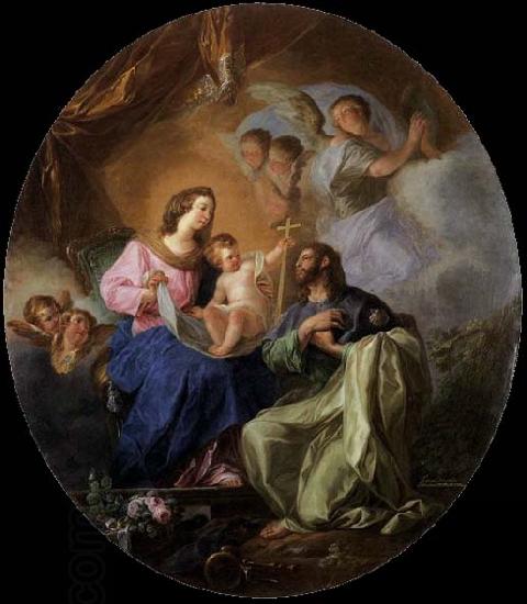 Luis Paret y alcazar Virgin and Child with St James the Great oil painting picture
